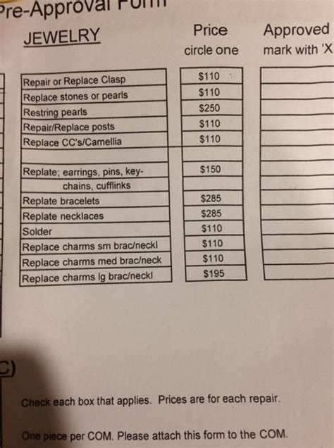 chanel repair prices